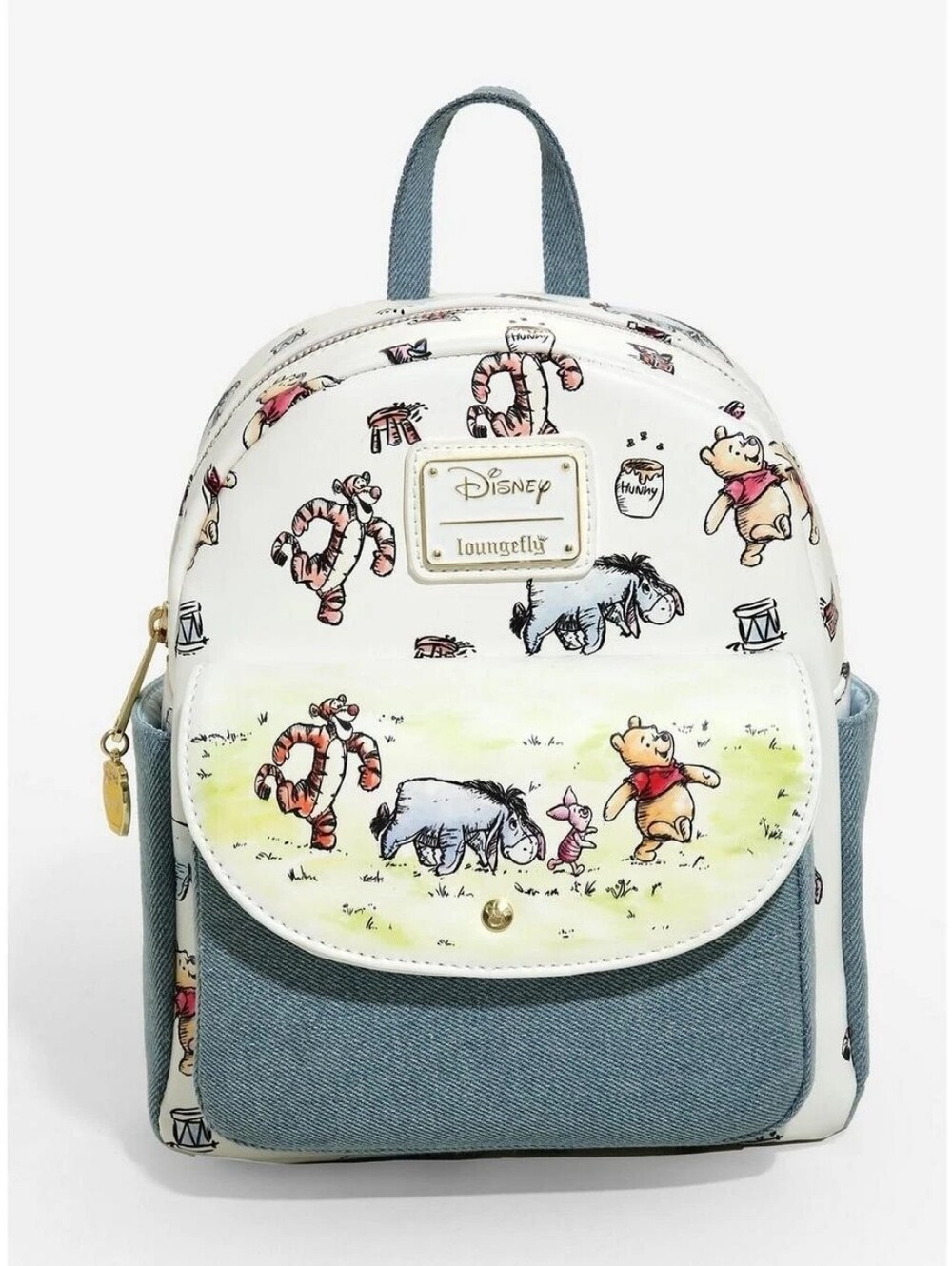 Loungefly Disney Winnie the Pooh Classic Denim Mini Backpack
